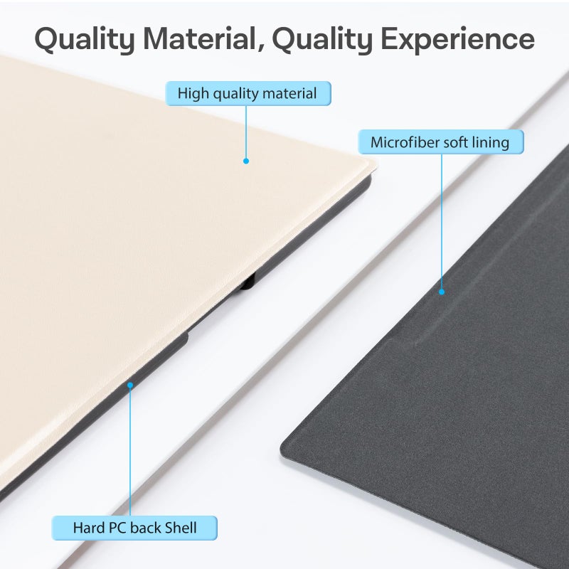 CoBak Case for Remarkable 2 Tablet - Lightweight and Hard Back Shell Protective Book Folio Cover with Built-in Pen Holder - Only for 10.3" 2020 Released (Cream Color) - Image 4