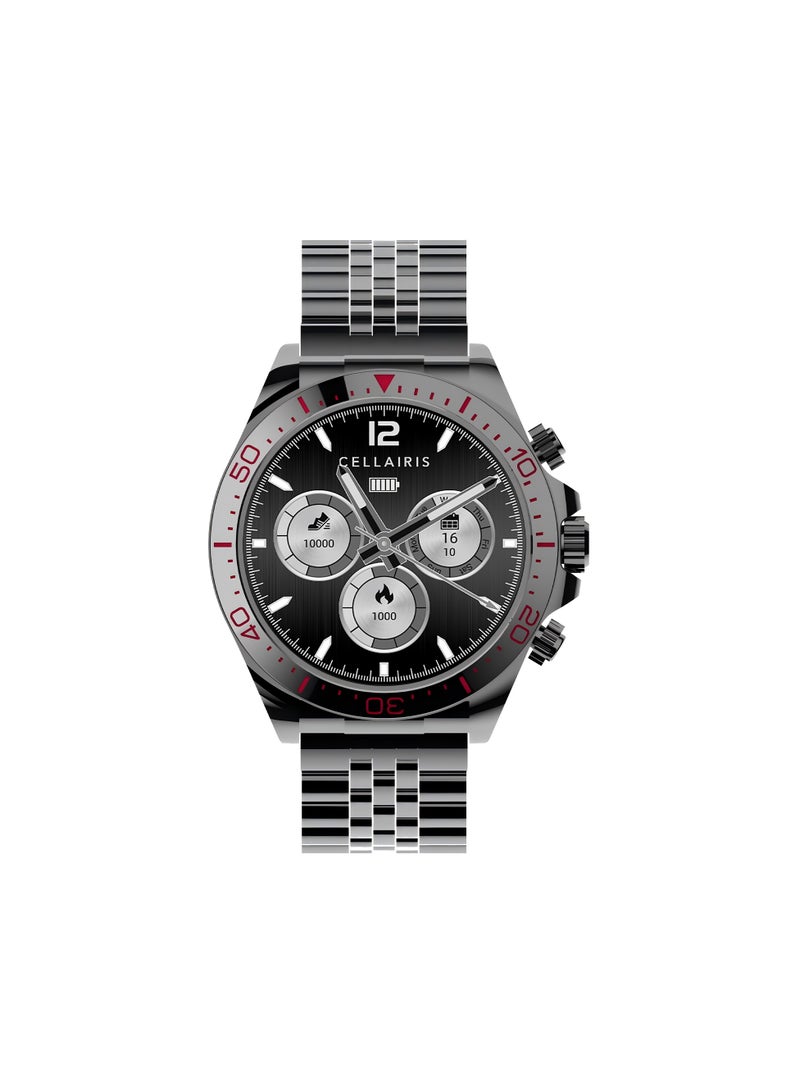 ROYCE U Smart Watch with Bluetooth Calling, 1.43” AMOLED Display, Water-Resistant Design, Multi-Language Support - Extra Silicon Strap