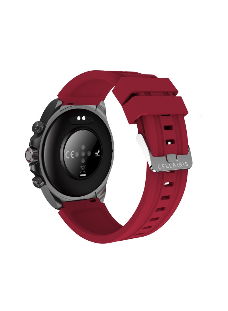 ROYCE U Smart Watch with Bluetooth Calling, 1.43” AMOLED Display, Water-Resistant Design, Multi-Language Support - Extra Silicon Strap