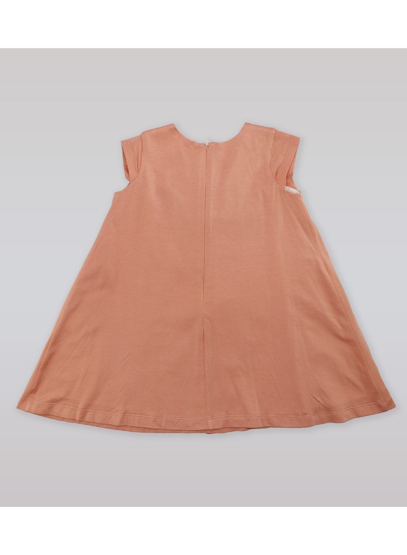 Huckle Bones HB Jersey Bow Dress/ Milkshake- 2 Years - Image 3