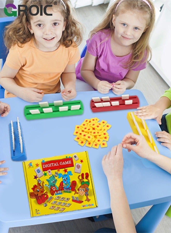 GROIC Educational Number Game with 4 Racks, Educational Digital Cards,Travel Family Classic Board Games Learning Puzzle Games for Kids - Image 5