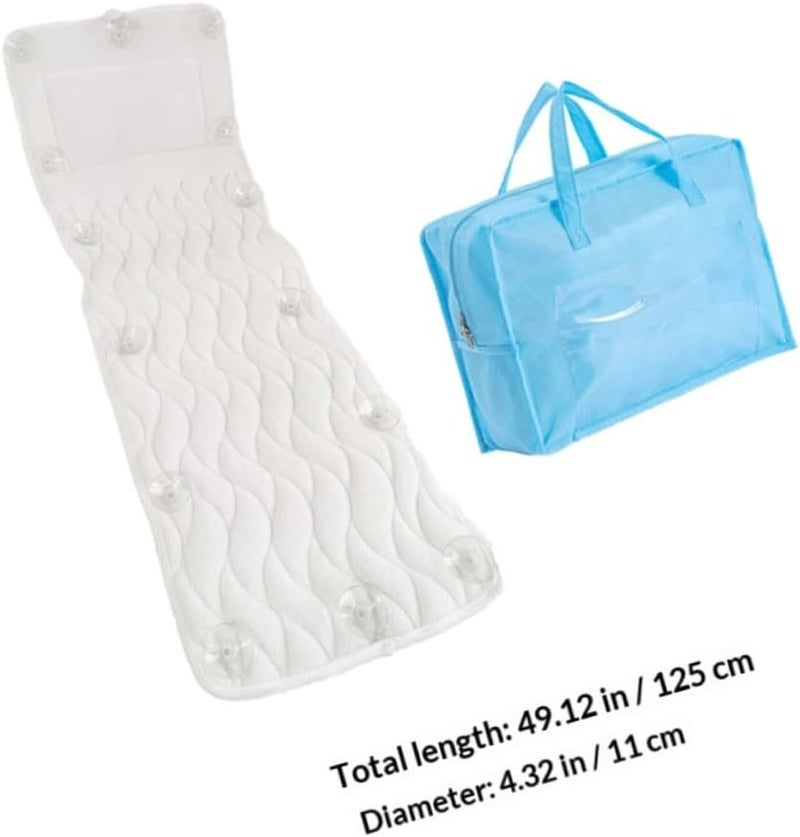 VILLCASE Spa Bath Pillow with Suction Cups, White Tub Headrest for Neck and Head Support, Bathroom Bathtub Cushion for Relaxation and Home Spa Use - Image 2