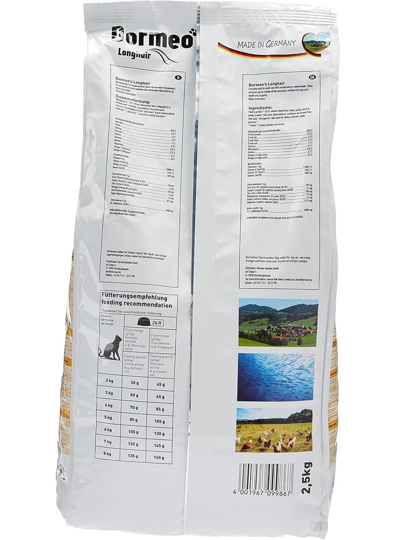 Dormeo's Cat Longhair Dry Food [Weight - 2.5kg] - Image 2