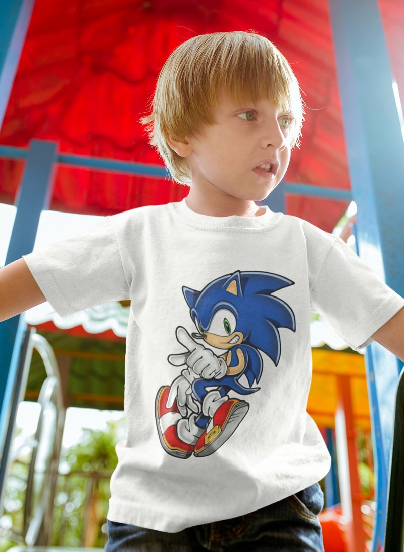 ZOOM تي شيرت أطفال بتصميم جرافيكي جديد من سونيك