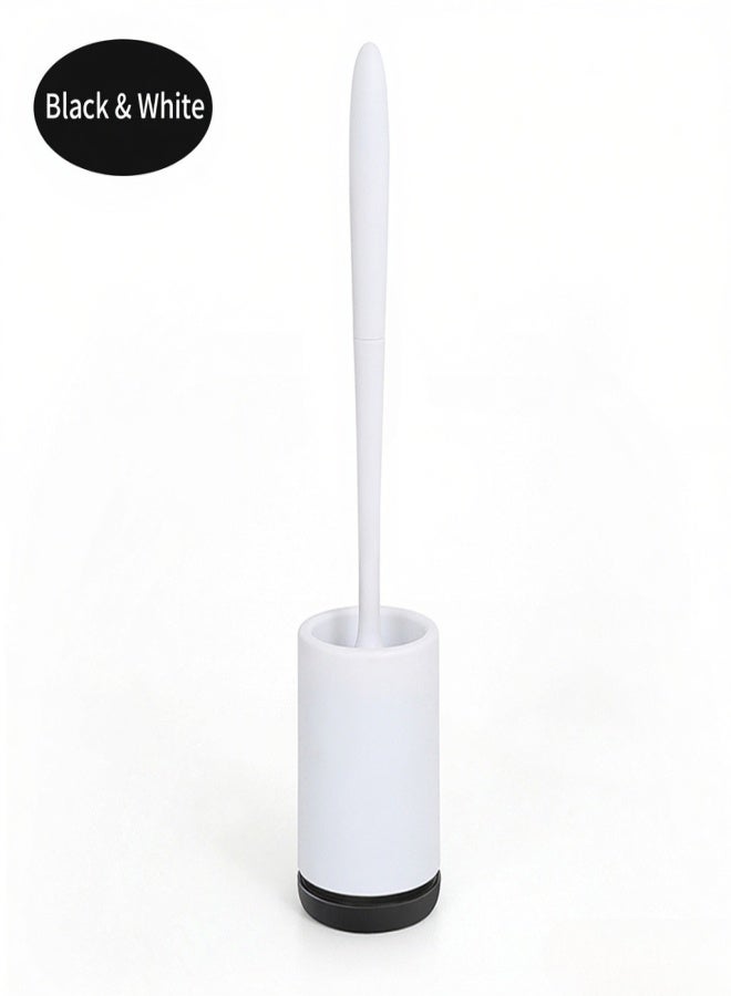 ecoco Toilet Brush and Holder Set Toilet Bowl Brush Bathroom Hollow Drainage Holder Toilet Soft Cleaner Brush Kit with Caddy - Image 1