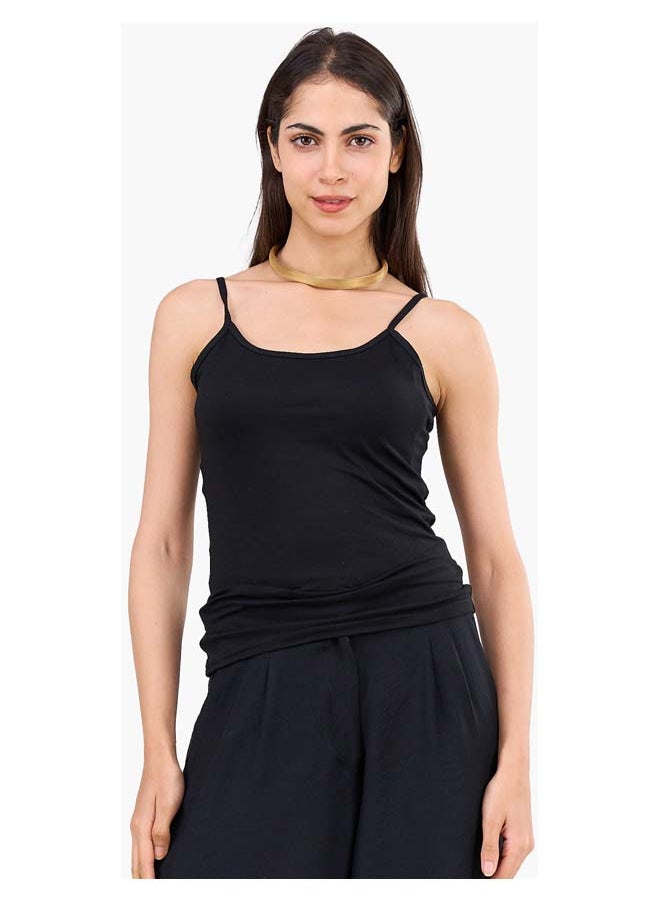 Clue Spaghetti Strap Tencel Top  - Image 1