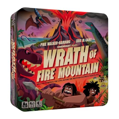 Gamewright - Wrath of Fire Mountain - Board Game - Will You Dominate The Land, Before The Mountain Destroys Your Plans? Age 10+, 2-4 Players - Image 1