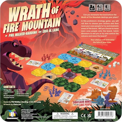 Gamewright - Wrath of Fire Mountain - Board Game - Will You Dominate The Land, Before The Mountain Destroys Your Plans? Age 10+, 2-4 Players - Image 2