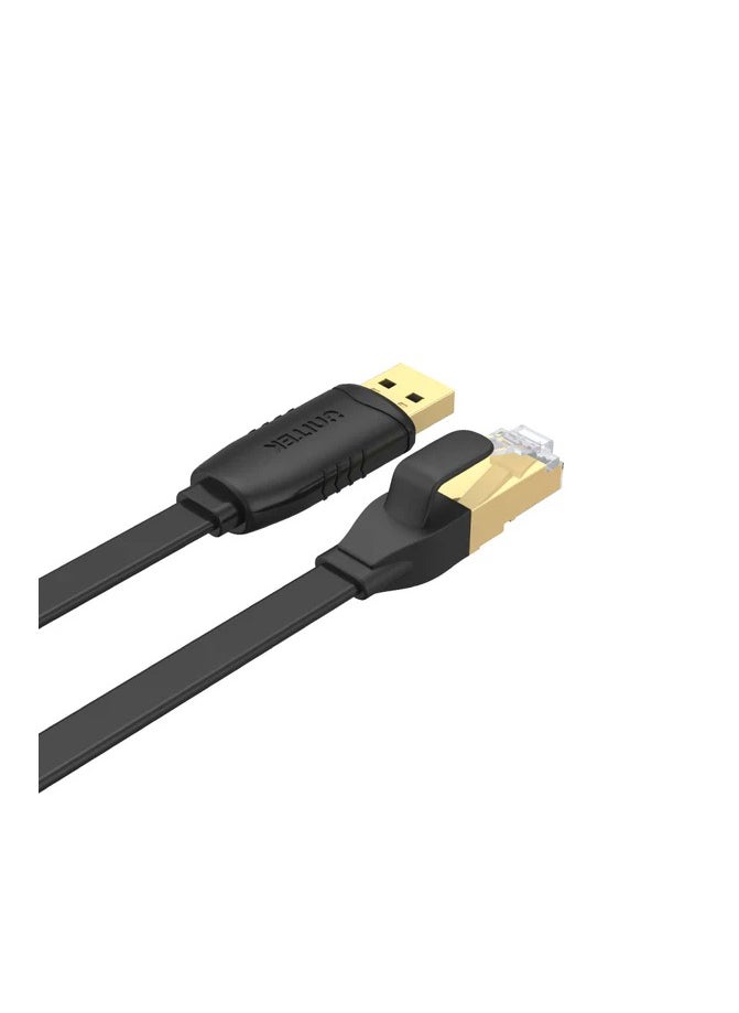 UNITEK - USB 2.0 to RJ45 Console Rollover Flat Cable, for Cisco-standard serial console, ideal to replace RS232 (DB-25/DB-9) serial port adapter cable, connecting to the console port on a modem, router, server, switch or other Serial based devices, from your PC and laptop directly Full support for 32-bit and 64-bit Windows, Mac OS and Linux  1.8M - Image 1
