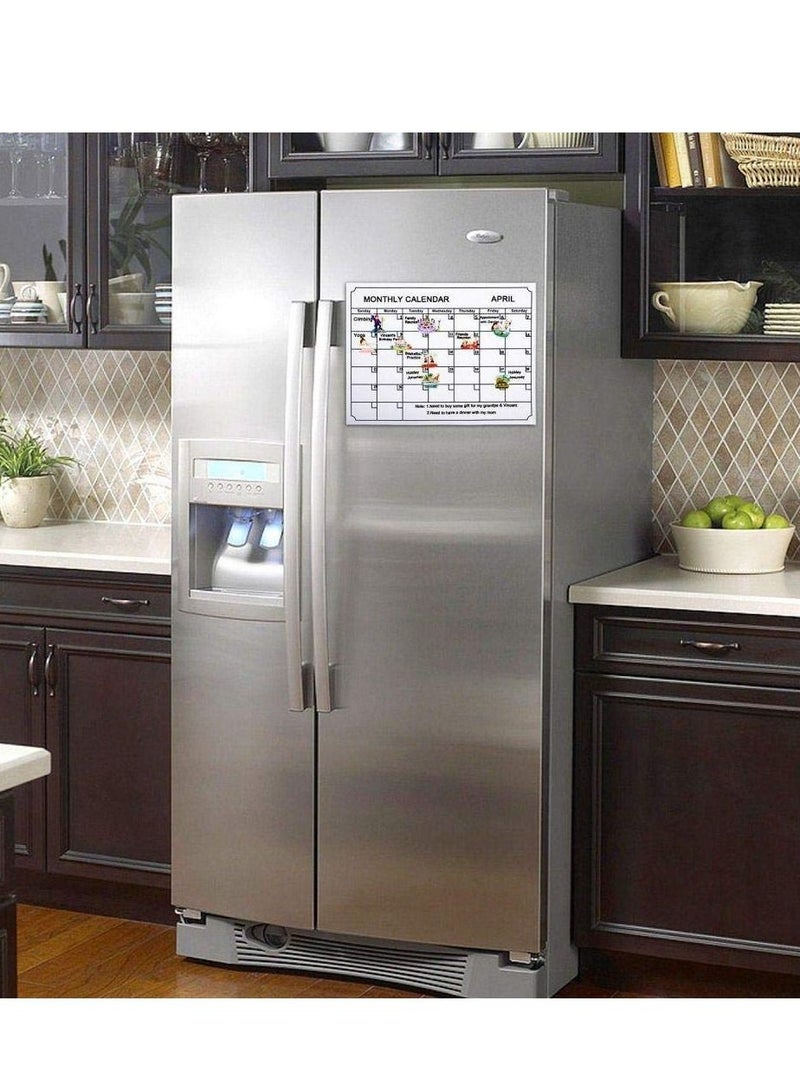 Magnetic Fridge White Board Planner Refrigerator Calendar Magnets Dry Erase and Reusable - Image 3