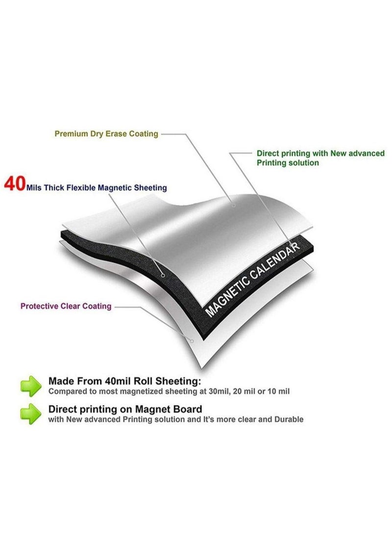 Magnetic Fridge White Board Planner Refrigerator Calendar Magnets Dry Erase and Reusable - Image 4