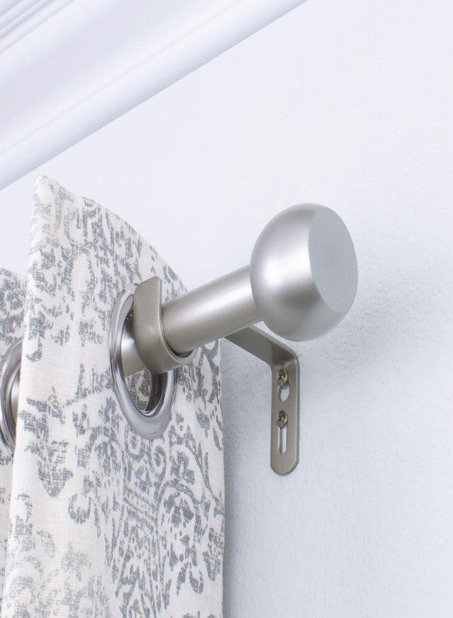Decopolitan Knob Curtain Rod Set, 36 to 72 Inches, Silver - Image 2