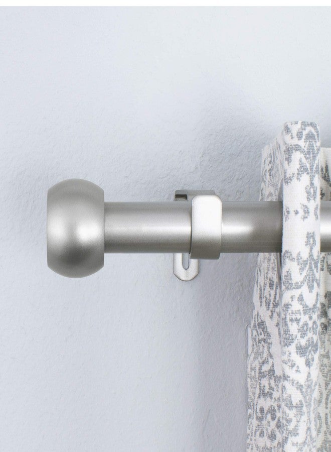 Decopolitan Knob Curtain Rod Set, 36 to 72 Inches, Silver - Image 3
