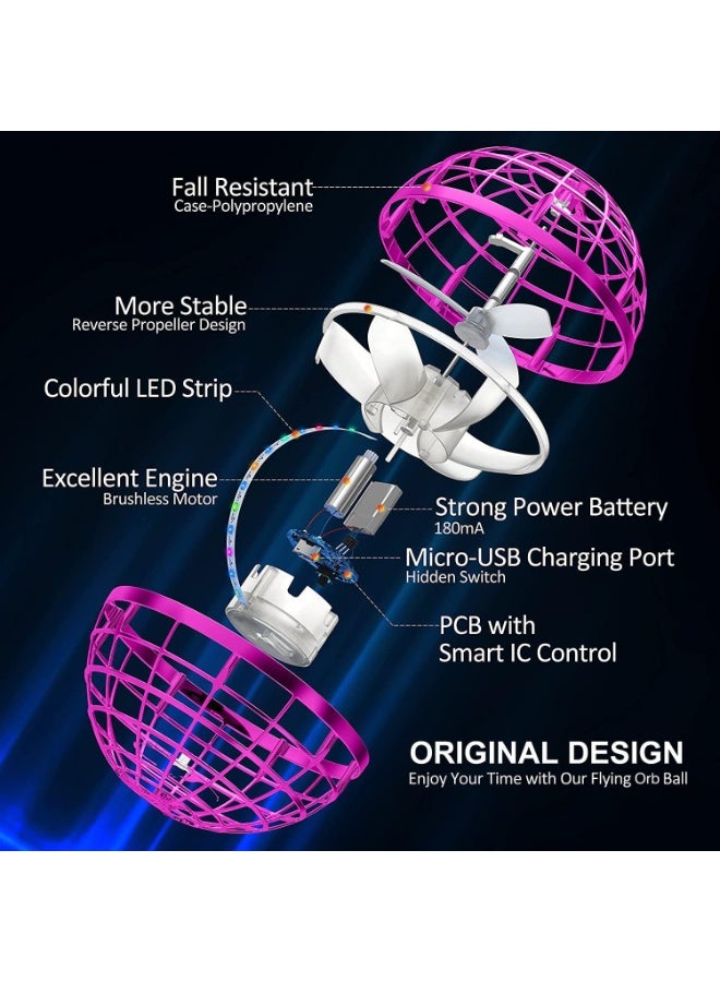 ST ZONE Flying Orb Ball Hand Controlled Hover Spinner with LED Lights – Auto Floating Boomerang Toy for Indoor & Outdoor Play, Gift for Kids Boys Girls Ages 6+ - Image 4