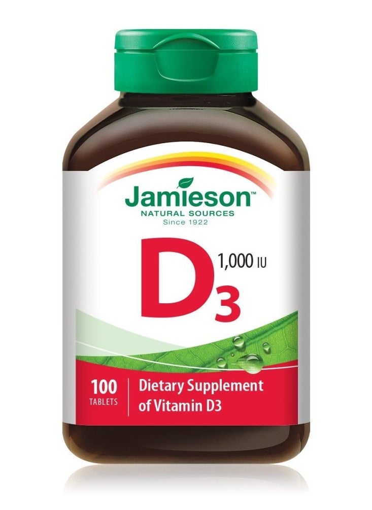 Jamieson Laboratories - Jamieson Vitamin D3 1000 IU 100 Tablets - Image 1