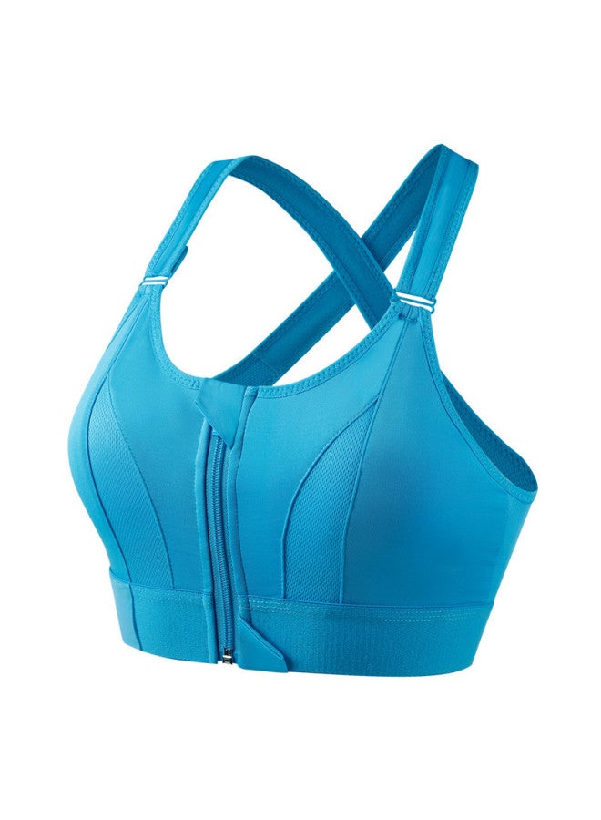Adjustable Front Zipper Sports Bra Shockproof Non-rimmed Vest Yoga Sports Cross Beauty Back Underwear For Women