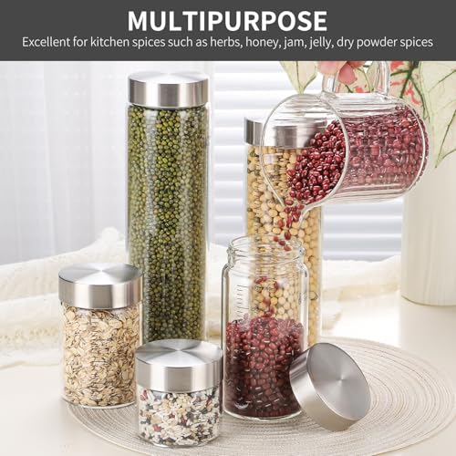 CWHHRN 8 Oz Glass Juice Bottles, 4 Pack Glass Bottles with Lids, BPA Free, Borosilicate Glass, Leak Proof Lids for Juicing, Smoothies, Infused Water, Beverage Storage, Shaker Bottles - Image 5