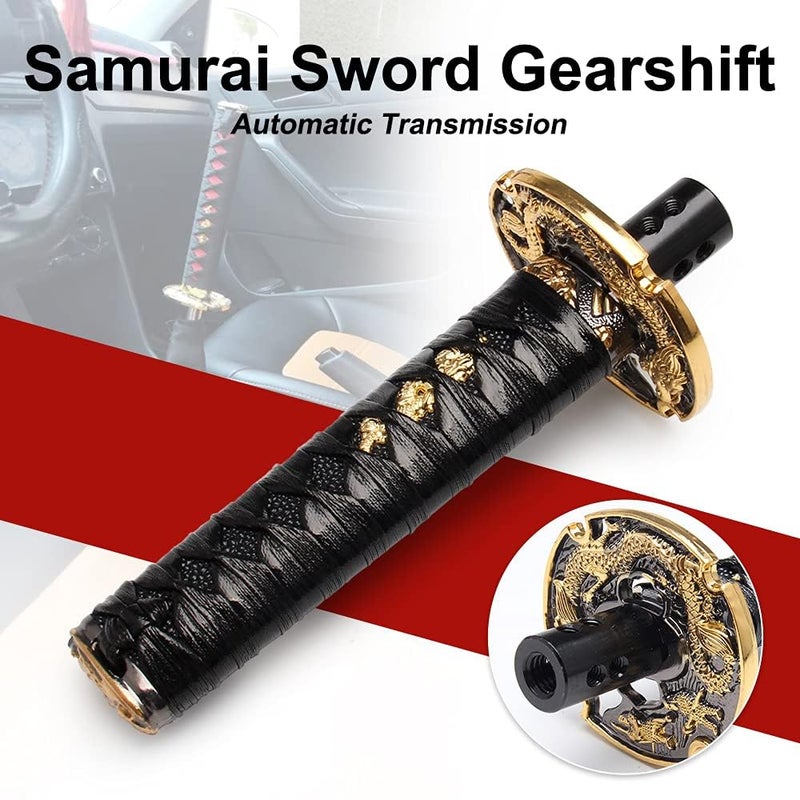 GSTP Katana Shift Knob Samurai Sword Universal for Automatic Cars with Push Down Button Weighted (15cm Black) - Image 4