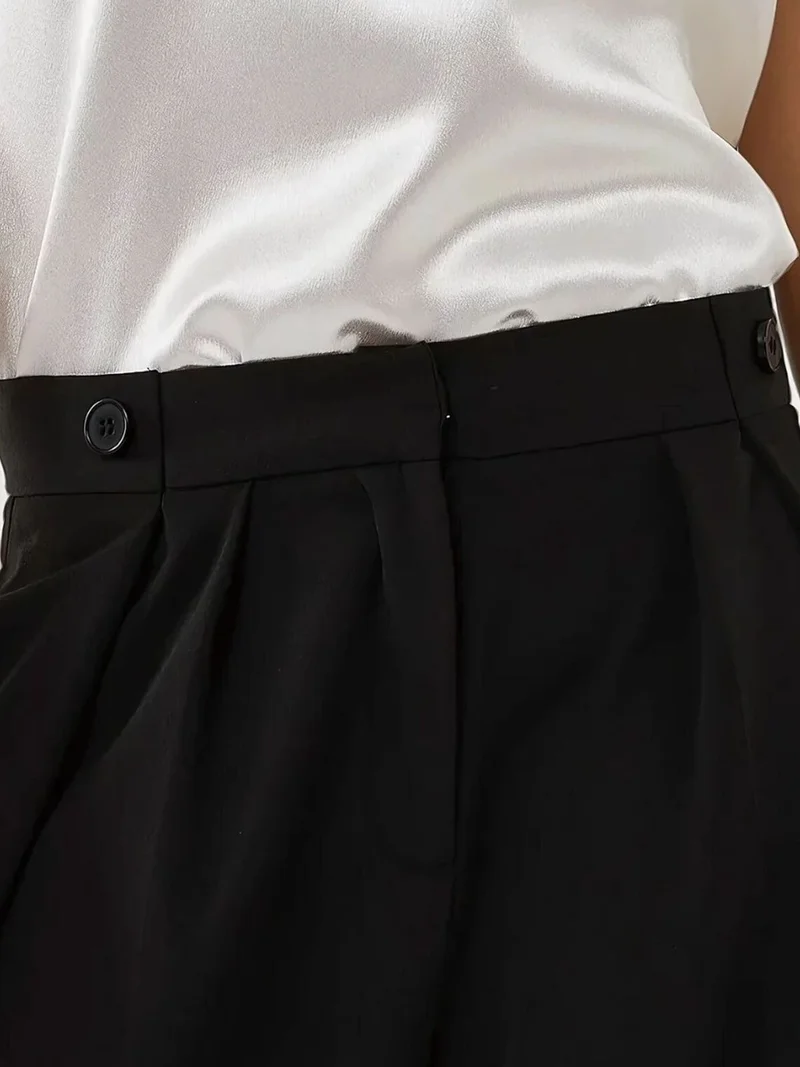 HICCUP High Waist Pleated Palazzo Pants