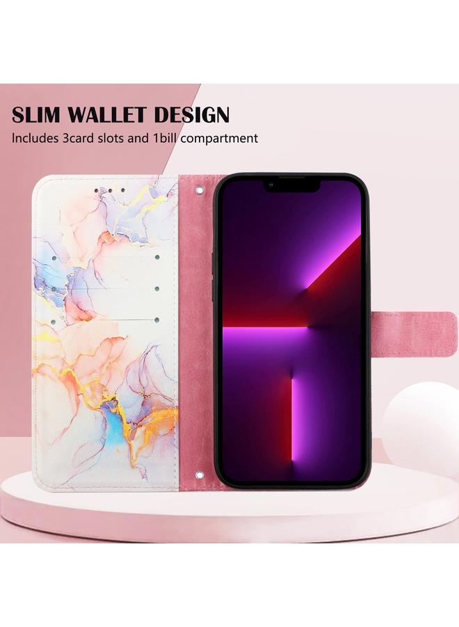 اس-توب جراب هاتف OPPO Find X5 PT003 من الجلد القابل للطي بنمط رخامي - Image 4