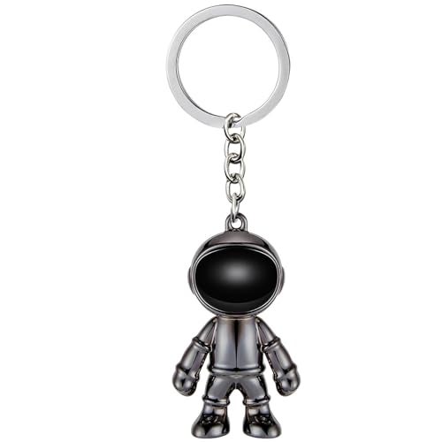 MUAMAX Black Spacemen Keychains for Men Creative Astronaut Car Key Chain Pendant Backpack Purse Charm Lucky Astronaut Keyrings - Image 1
