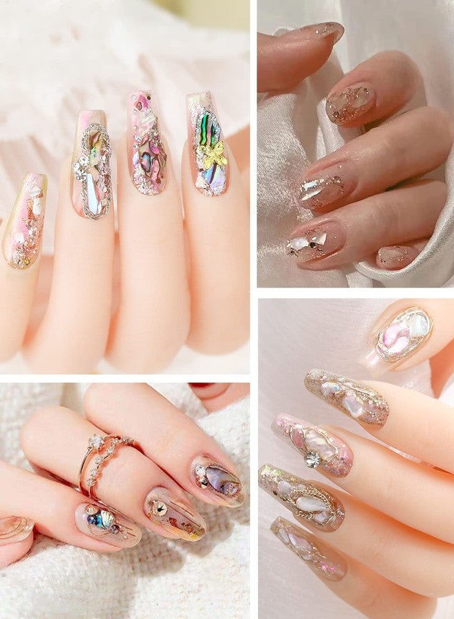 Wsimily 24 Grids Mermaid Nail Art Nail Flakes, Wsimily 3D Seashell Nail Art Irregular Holographic Abalone Seashell Colorful Manicure Mermaid Slices UV Gel Flake for Women Girls Nail Art Decoration - Image 5
