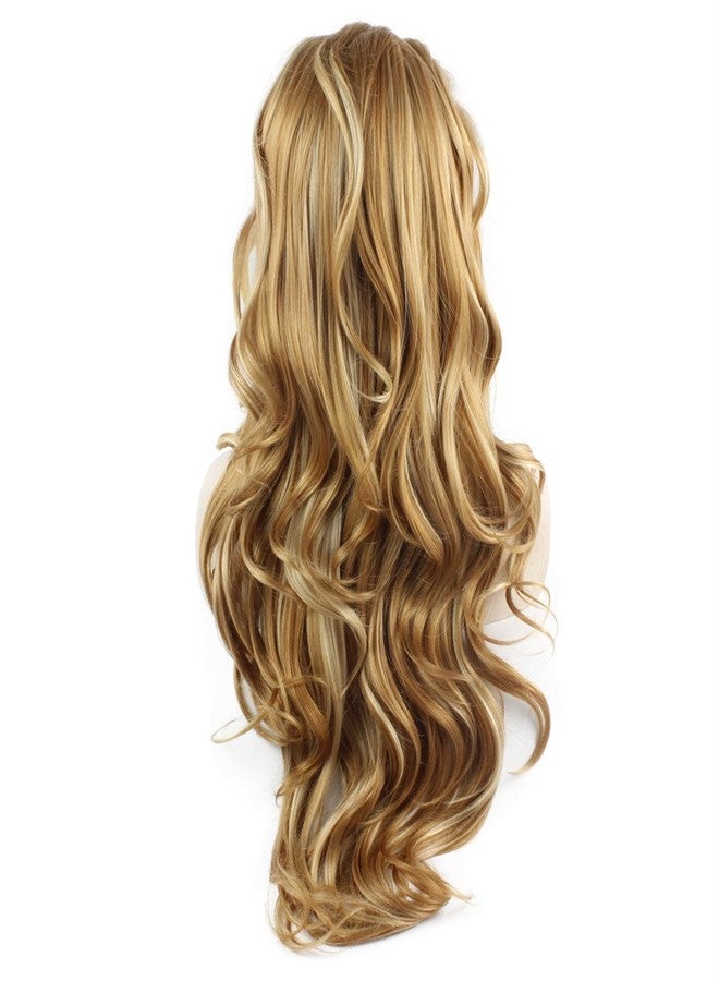 MX angel Long Wavy Celebrity Natural Hair Line Synthetic Lace Front Blond Wig - Image 4