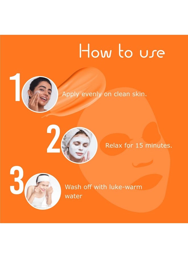 Pink Root - Vitamin C Face Mask Anti-Aging Vitamin C Clay Mask For Rough Skin, Clogged Pores, Wrinkles, Dark Spots For All Skin Type - 100Gm - Image 1