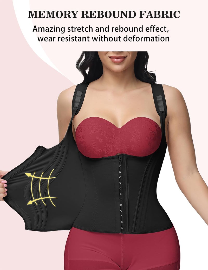 SHAPSHE Waist Trainer for Women, Tummy Control Sports Girdle, Workout Body Shaper with Adjustable Shoulder Strap - Image 5