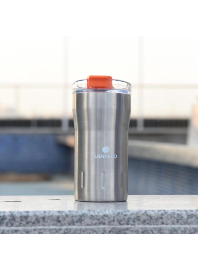 Santeco Insulated Mug, Stylish Water Bottle For Students, Portable Coffee Cup With Long-lasting Heat Retention, Travel Tumbler For Cola, Natural Color - Image 1