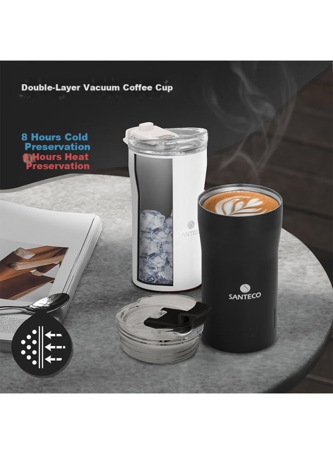 Santeco Insulated Mug, Stylish Water Bottle For Students, Portable Coffee Cup With Long-lasting Heat Retention, Travel Tumbler For Cola, Natural Color - Image 5