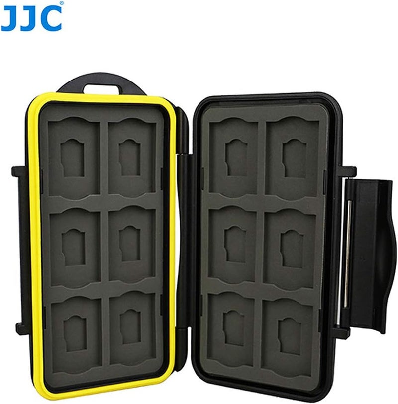 Fotasy JJC MC-SDMSD24 Ruggard SD Card Case, Micro SD Card Case, Water-Resistant Case for SD Micro SD Cards, Rubber Sealed Ergonomic Locking Easy Carrying Memory Card Case Fits 12 SD 12 Micro SD Cards - Image 3