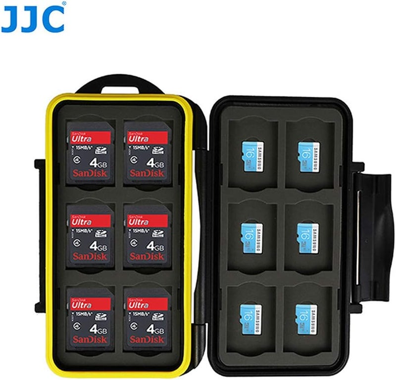 Fotasy JJC MC-SDMSD24 Ruggard SD Card Case, Micro SD Card Case, Water-Resistant Case for SD Micro SD Cards, Rubber Sealed Ergonomic Locking Easy Carrying Memory Card Case Fits 12 SD 12 Micro SD Cards - Image 4