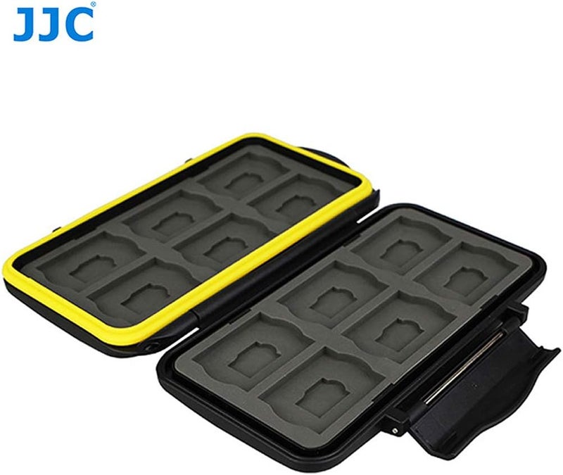 Fotasy JJC MC-SDMSD24 Ruggard SD Card Case, Micro SD Card Case, Water-Resistant Case for SD Micro SD Cards, Rubber Sealed Ergonomic Locking Easy Carrying Memory Card Case Fits 12 SD 12 Micro SD Cards - Image 2