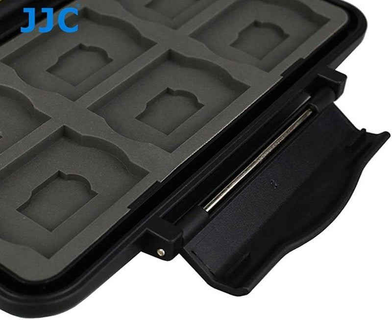 Fotasy JJC MC-SDMSD24 Ruggard SD Card Case, Micro SD Card Case, Water-Resistant Case for SD Micro SD Cards, Rubber Sealed Ergonomic Locking Easy Carrying Memory Card Case Fits 12 SD 12 Micro SD Cards - Image 5