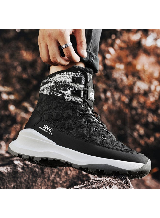 Flying in the snow Snow Flying 25 Years Winter Fleece Warm Thick Sole Snow Boots High Top Cotton Boots Sports Casual Men's Boots Women's Boots - Image 4