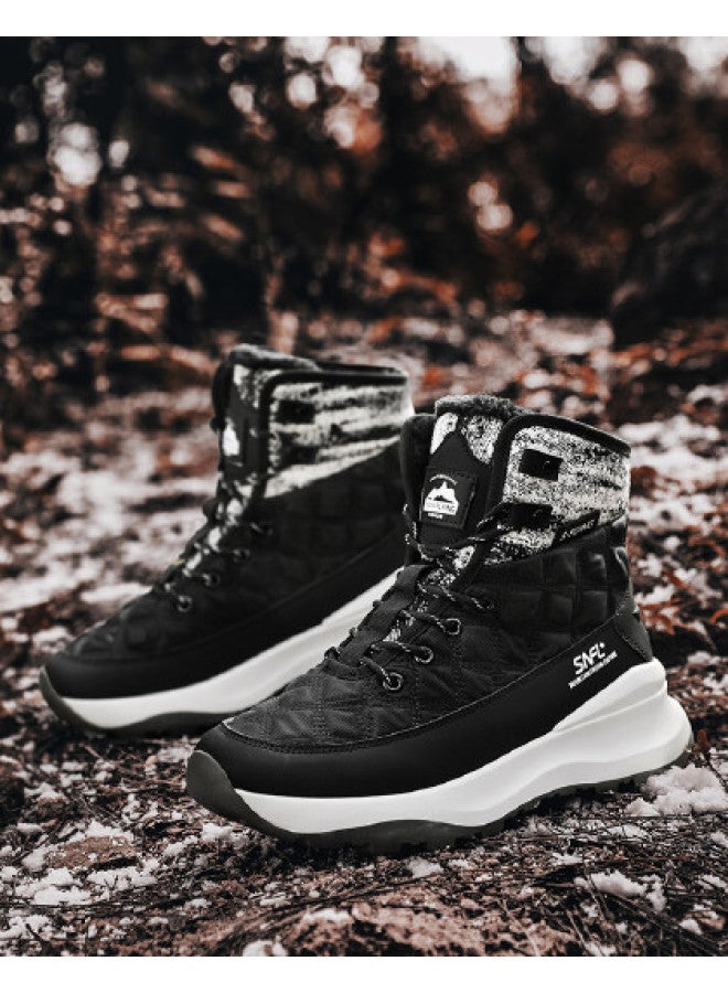 Flying in the snow Snow Flying 25 Years Winter Fleece Warm Thick Sole Snow Boots High Top Cotton Boots Sports Casual Men's Boots Women's Boots - Image 1