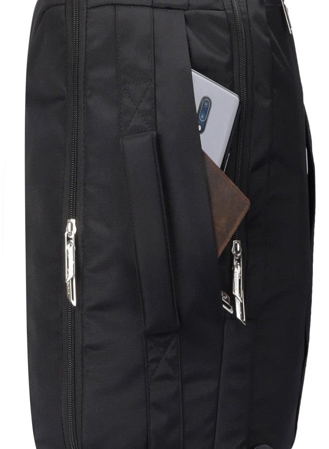 Protecta Proposed Merger Convertible Backpack Office Bag - with external laptop compartment and space for clothes and accessories for work or leisure trips - Black & Green - Image 5