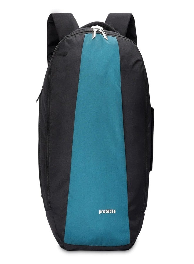 Protecta Proposed Merger Convertible Backpack Office Bag - with external laptop compartment and space for clothes and accessories for work or leisure trips - Black & Green - Image 1