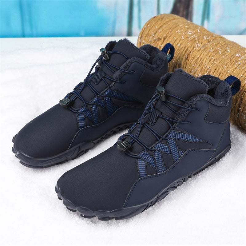 Winter Fleece-Lined Dad Shoes Warm Casual Shoes Cold-Proof Shoes Mid-Top Cotton Shoes Thickened Waterproof Boots - Image 4