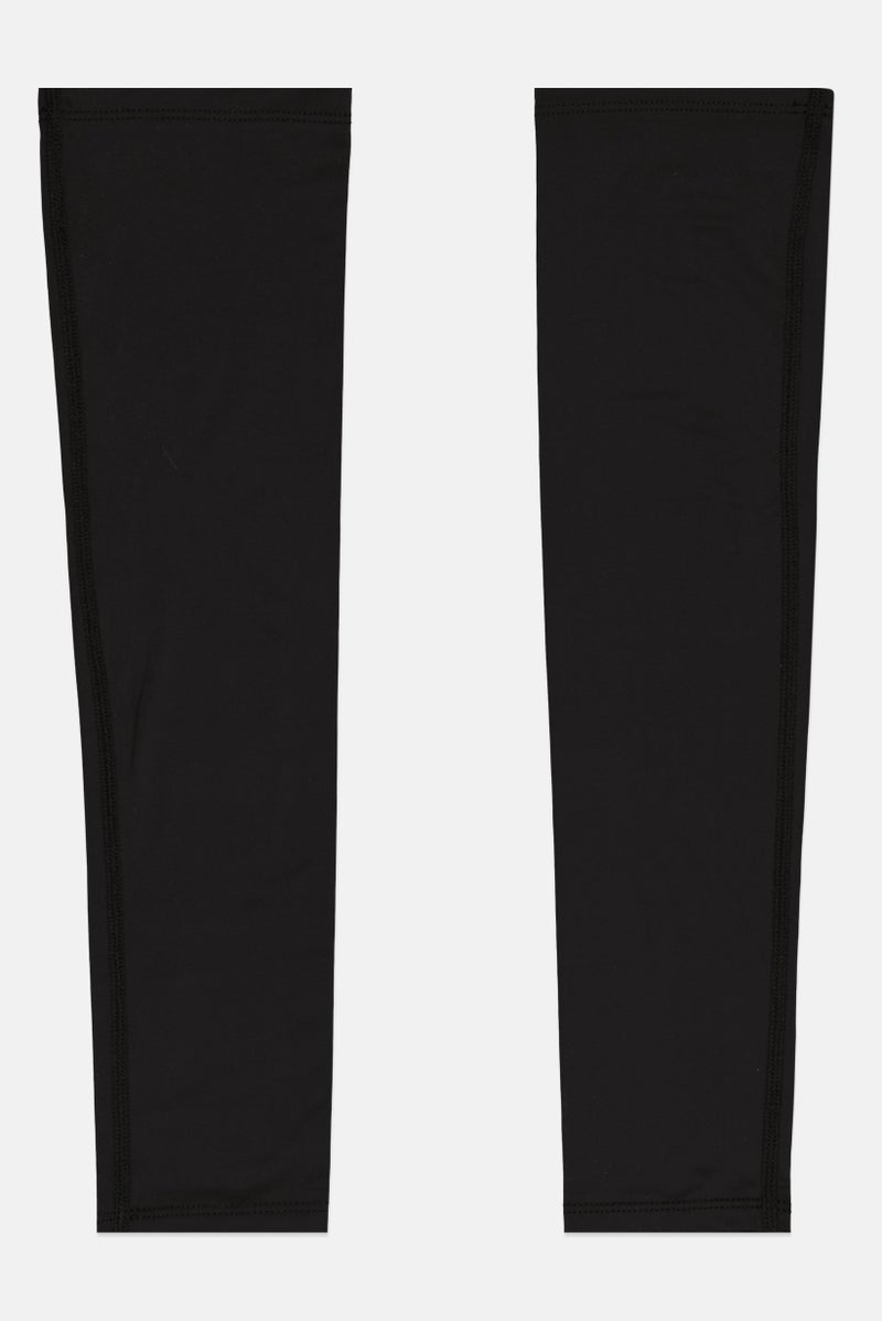 Reebok Men 1 Pair Brand Logo Compression Arm Sleeves, Black  - Image 2