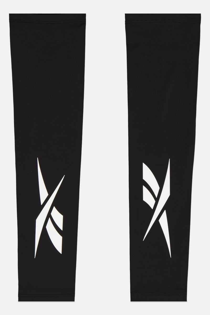 Reebok Men 1 Pair Brand Logo Compression Arm Sleeves, Black  - Image 1