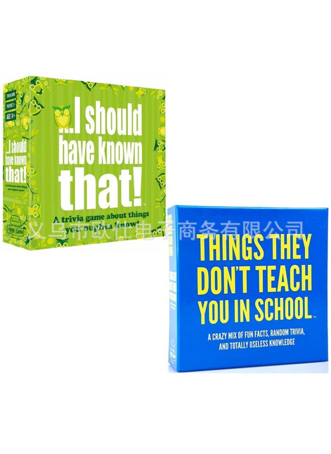 Generic - I Should Have Known That! Party Entertainment Puzzle Board Game Card Game-Color:I Should Have Known That! Green Box - Image 1