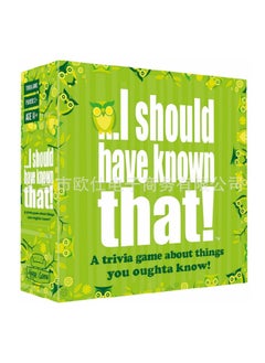 I Should Have Known That! Party Entertainment Puzzle Board Game Card Game-Color:I Should Have Known That! Green Box