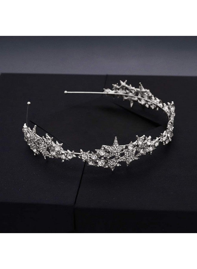 Aimimier Aimimer Bridal Crystal Star Tiara Crown Rhinestone Headband For Wedding Prom Party Hair Jewelry For Women And Girls - Image 5
