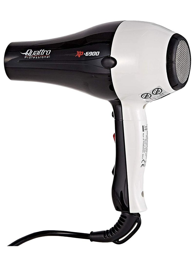 Quattro مجفف الشعر الاحترافي Quattro XP 6900 باللون الأبيض - Image 2