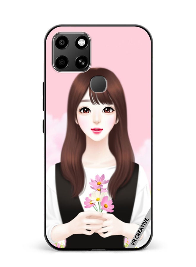 VR CREATIVE Protective Case Cover For Infinix Smart 6 Cute Anime Girl Design Multicolour - Image 1