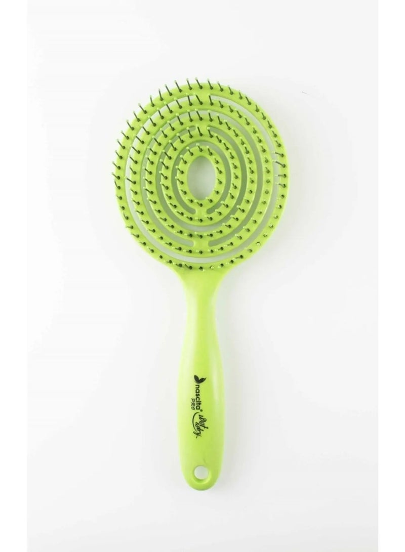 ناسيتا نسكيتا فرشاة فك التشابك الدائرية-أخضر فاتح - Image 1