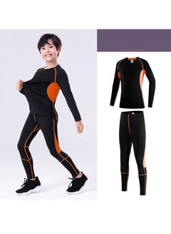 KUYING Children's High Elasticity Tight Fitting Clothing Sports Fitness Set Quick Drying Training Suit 