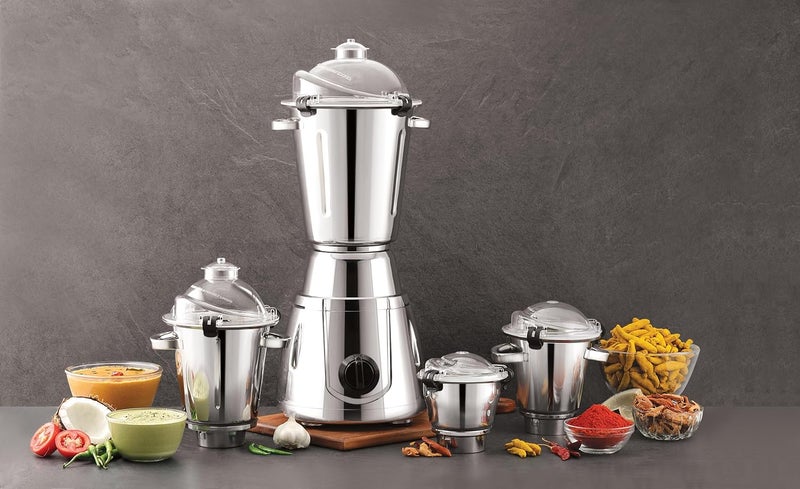 Expert Chef EXPERT CHEF Hotel Bahubali 2100w Commercial Steel Plating Mixer Grinder with 4 Jars for Hotels Restaurants Caterers and Heavy use HorecaVersatile Blending Grinding for Every Kitchen Need Silver  - Image 2